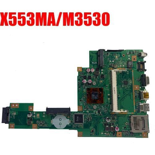 X553MA Laptop motherboard for ASUS X553MA X553M A553MA D553M F553MA K553M Test original mainboard N3530/N3540 4-Core
