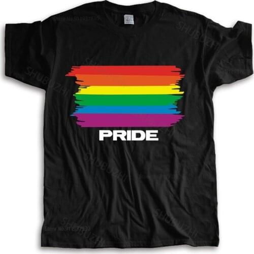 New fashion t-shirt cotton tees GAY PRIDE LGBT TRANS LESBIAN RAINBOW UNISEX T SHIRT brand top tees unisex teeshirt