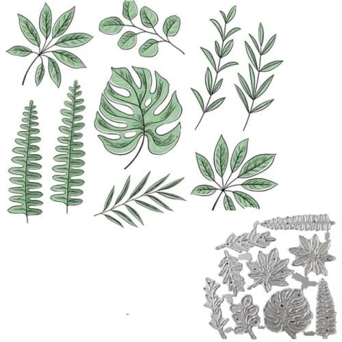Palm Leaves new Metal Cutting Dies Scrapbooking DIY Album Paper Card Craft Embossing Stencil Dies
