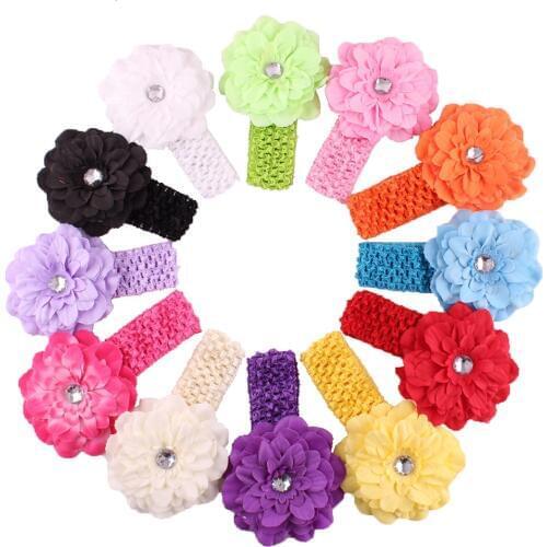 Baby girl headband Infant hair accessories cloth band bows Headwear tiara headwrap Gift bandage Ribbon flower newborn Toddlers