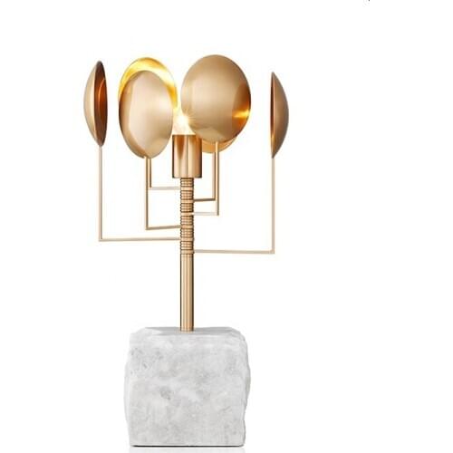 Modern Iron Table Lamp Creative Marble Base Table Lamp For Hotel Home Decoration deco maison bedside lamp