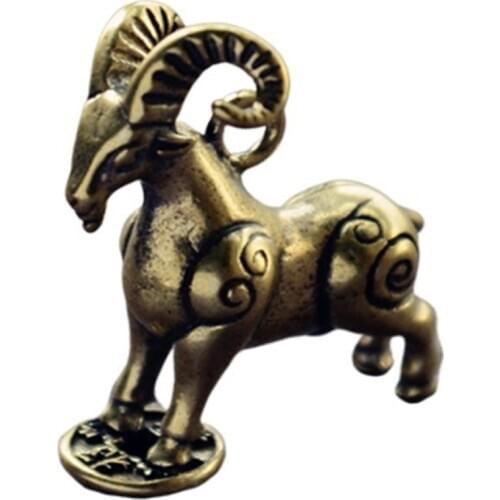 Deer Casting Animal Brass Figurine Abstract Geometric Style Metal Retro Sculpture Home Office Room Desktop Decoration Gift Diy