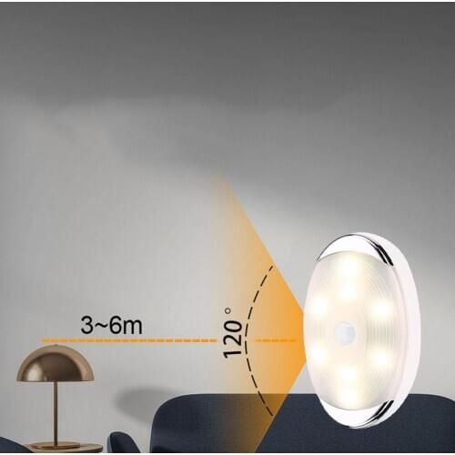 LED Night Lights Motion Sensor LED Battery Type 3D Wardrobe / Closet Lamp