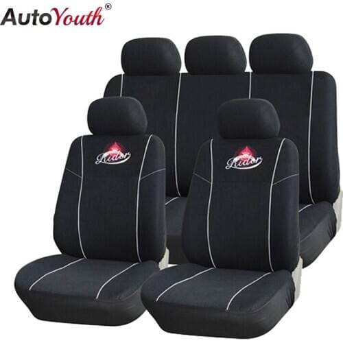 AUTOYOUTH Full Set Universal Car Seat Covers Car Styling Car Seat Protector Black Classic Car Seat Covers for Honda Kia toyota