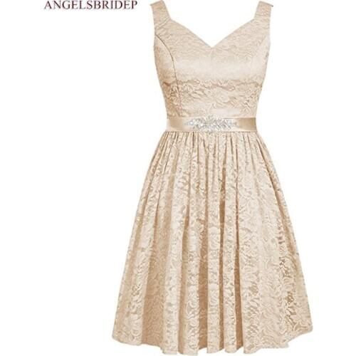 Vintage V-Neck Short Homecoming Dresses Formal Abendkleid Lace Sash Strap Special Occasion Graduation Dresses Party Gowns