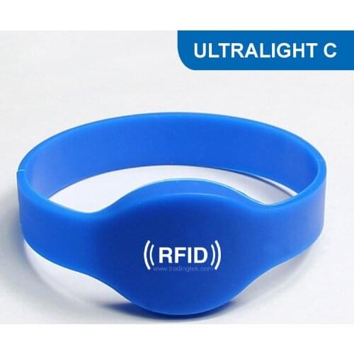 WB01 RFID Silicone Wristband NFC bracelet Tag for Access Control swimming pool 13.56MHZ 1536BIT ISO14443A with Ultralight C Chip