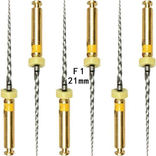 1Pack(6pcs)21mm F1 Dental Root Canal Files Niti Engine Endodontic File Rotary