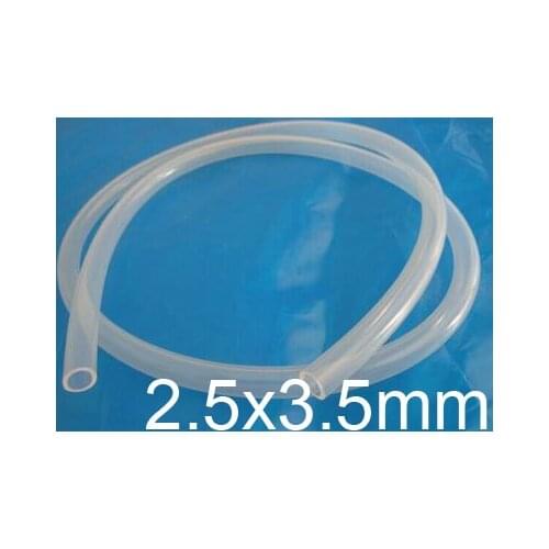 2.5mm ID 3.5mm OD 2.5x3.5 Transparent Food Grade Medical Use FDA Silicone Rubber Flexible Tube / Hose silicon tubing