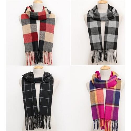 2020 popular Cashmere Couple scarf Plaid Winter Mens business Scarf Women Warm classic lattice Scarves Fashion Casual Scarfs