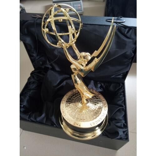 39cm Real size 1:1 Metal Emmy Trophy Factory Directly Sales Emmy trophy Academy Award of Merit Free shipment