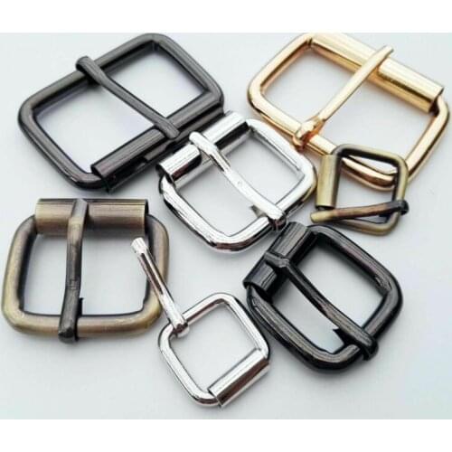 5pcs Metal Heavy Duty Hand Bag Shoe Strap Belt Web Adjust Roller Pin Buckle Snap Rectangle Ring Leather Craft Repair DIY Decor