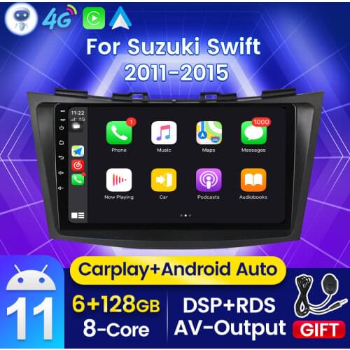 Car Auto Radio Multimedia 6GRAM 128GROM Android 10 For SUZUKI SWIFT 2010 2011 2012 2013 2014 2015 2016 2017 WIFI 4G DSP IPS 2DIN