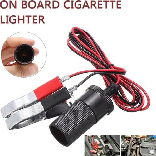 12V 15A Car Cigarette Lighter Power Socket Adapter Battery Terminal Clip-on Power Supply Connector Cable Auto Interior Parts