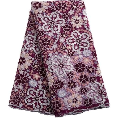 Zhenguiru African Lace Fabric 2021 New Beautiful Sequins Royal Blue French Lace Tulle Nigerian Women Wedding Dresses Party A2461