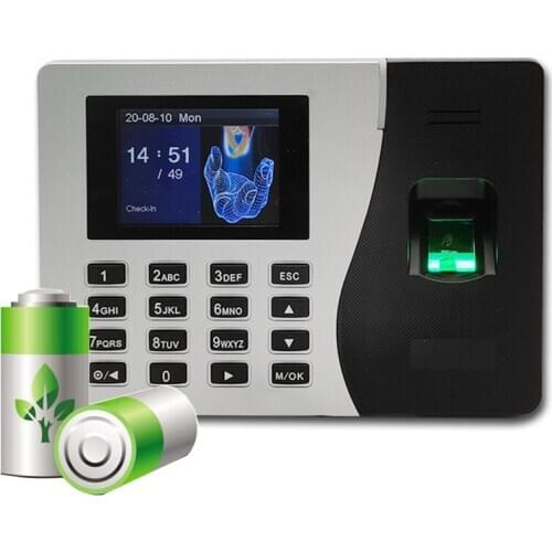 ZK K14 TCP/IP USB Biometric Fingerprint Time Attendance System Employee Office Fingerprint Time Clock Optional Built-in Battery