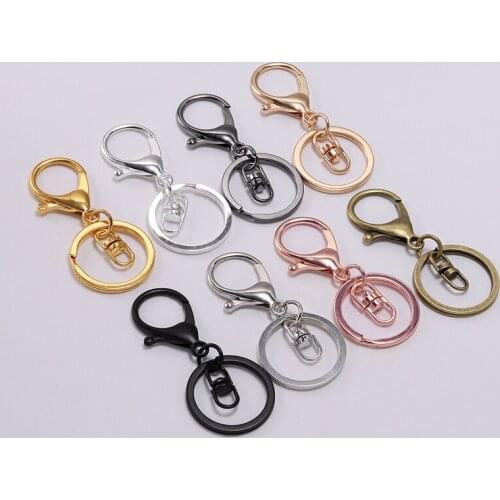 5pcs/lot Lobster Clasp Hook Keychain Keyring for Keyring Key Holder DIY Keychain Jewelry Making Accessories