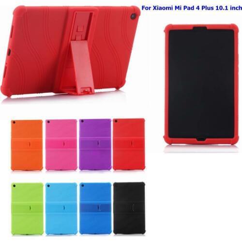 Case with Stand for Xiaomi Mi Pad 4 Plus Soft Silicone TPU Back Cover for MiPad 4 Plus MiPad4 Plus 10.1 inch Tablet 50pcs