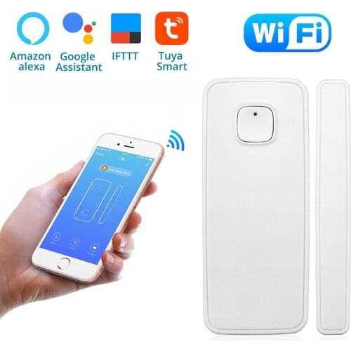 Wifi Door And Window Sensor Wifi Home Alarm Graffiti Smart Life Compatible With Alexa Google Home Android Ios App