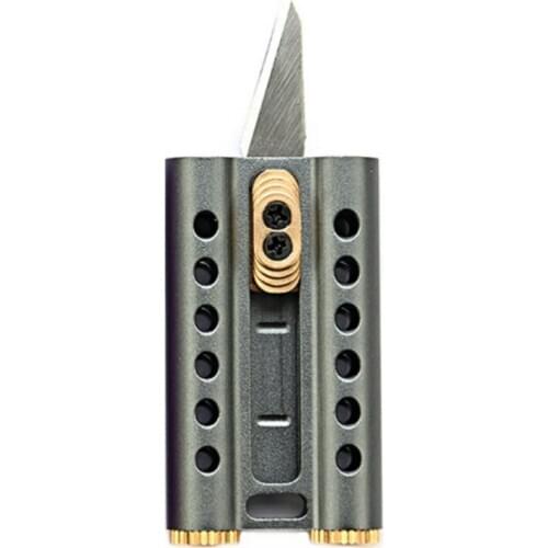 EDC Detachable Tools Portable Paper Cutting Multi-function Knives Brass Pocket Key Chain Folding Tool