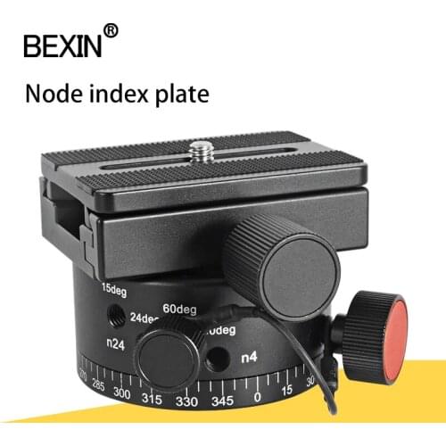 BEXIN LEP-02 Tripod Head Panoramic Head with Node Index Rotator Adjust Hole Blind Spot Shooting Adapter Suitable for DSLR Camera