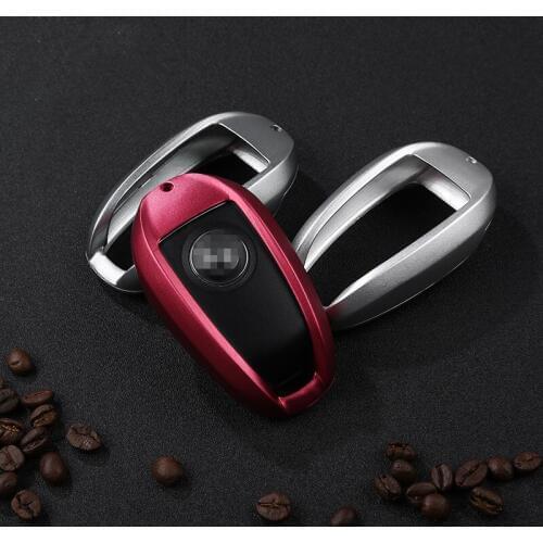 LUNASBORE Auto Aluminum Car key cover case protector holder Remote Key Shell For Alfa Romeo Giulia Stelvio Car Accessories