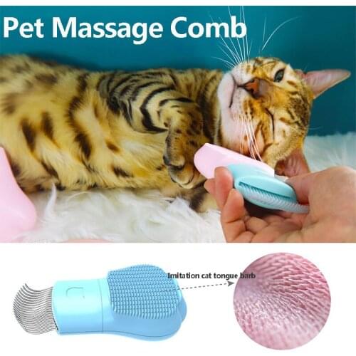 Pet Massage Brush Cat Paw Shaped Handle Pet Grooming Massage Tool To Remove Loose Hairs Only for Cats Dogs Pets Acessorios