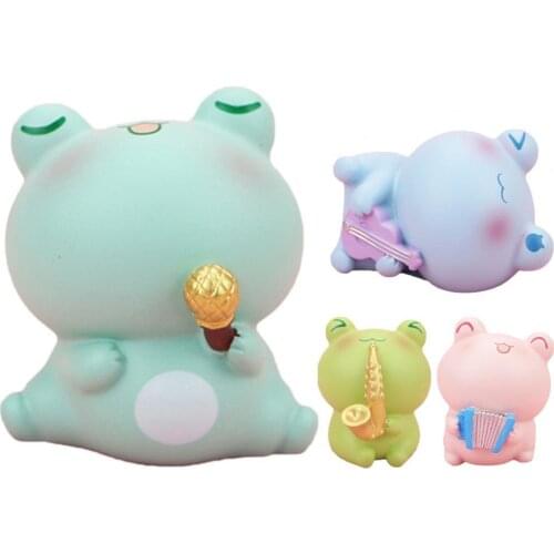 Miniature Doll Multi-use Cute Frog Shape Resin Car Decorative Miniature Display for Decoration