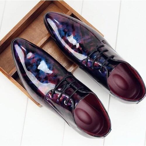 Mens Dress Shoes Brand Fashion Lace-up Formal Oxfords Men Wedding Shoes Men Dress Shoes Flats Black Brogue Business Shoes
