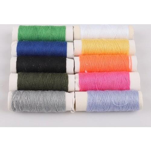 10pcs/set 20M Sewing Thread Polyester Thread Set Strong And Durable Sewing Threads for Hand Stitching Machine Sewing Thread