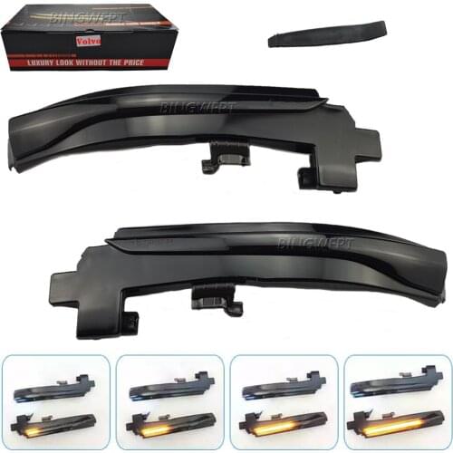 NEW LED Dynamic Turn Signal Light Side Mirror Sequential Blinker Indicator Lamp For Volvo V40 CC II V60 S60 2011-18 S80 V70 III