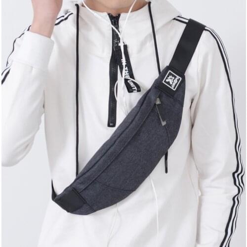 Fanny Pack Black Waterproof Money Belt Bag Men Purse Teenagers Travel Wallet Belt Male Waist Bags Cigarette Case for Phone