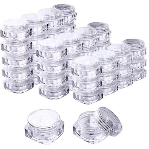 5/10g Empty Makeup Jar Pots Cosmetic Bead Storage Skin Cream Container Refillable Bottles Nail Sequins Rhinestones Eyeshadow Box
