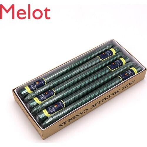 Romantic Wedding Western-Style Nordic Candlestick Long Candle Decoration Long Rod Color Spiral Smokeless Candles Birthday