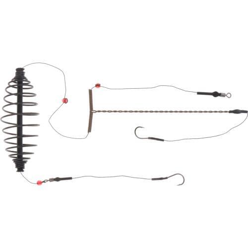 Carp Fishing Feeder Fishing Bait Lure Cage with 2 Line Hook Fishing Tackle High Quality Durable to use 7 cm 9 cm Fishing Tackles