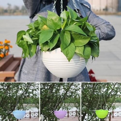 Modern And Simple Pure Color Chlorophytum Pots Thick Hanging Resin Color Flower Pots Home Decoration Green Stalk Orchid Pots