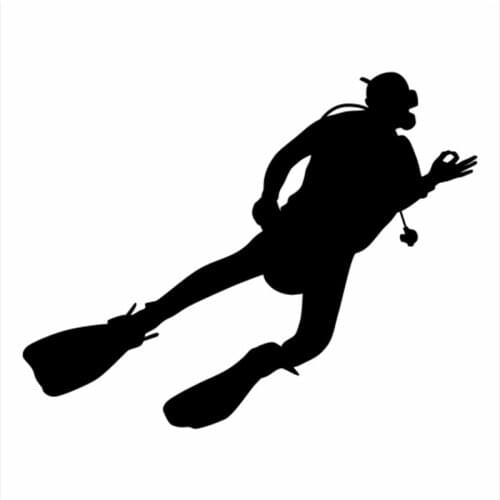 Special Decal With Scuba Diving Movement Cartoon Diver Sticker CL480