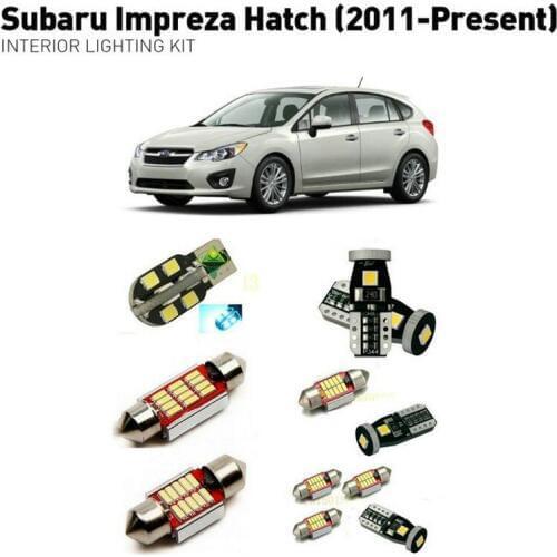 Led interior lights For Subaru impreza hatch 2011+ 6pc Led Lights For Cars lighting kit automotive bulbs Canbus