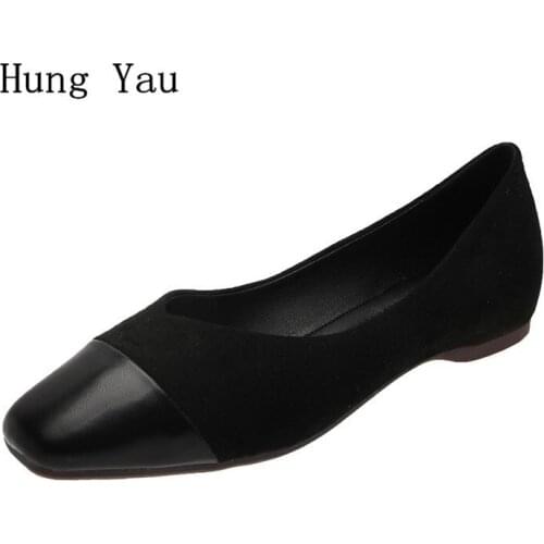 Women Flats Casual Shoes Loafers Shallow Square Toe Fashion Outdoor Summer Breathable Female Platform Slip On