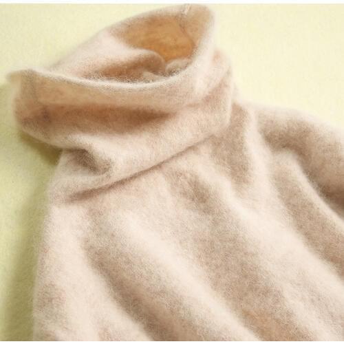 Women Jumpers Mink Cashmere Knitting Soft Sweaters Woman turtleneck Winter New Fashion Pullovers Standard Clothes Lady Top