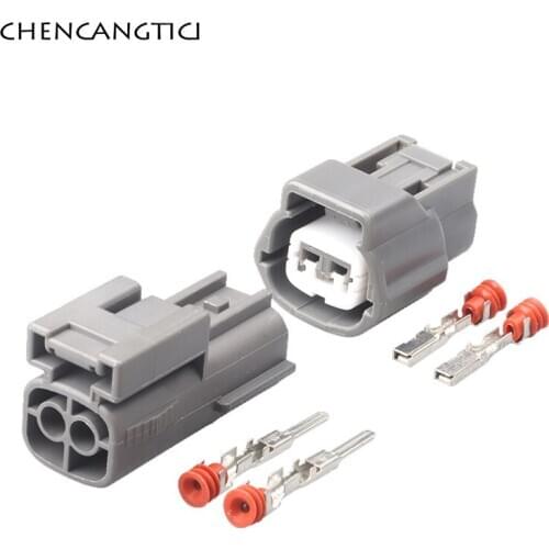 2 Sets 2 Pin Way Sumitomo Automotive ECT Engine E-RS Type Water Temperature Sensor Connector For Nissan Hyundai 6189-0772