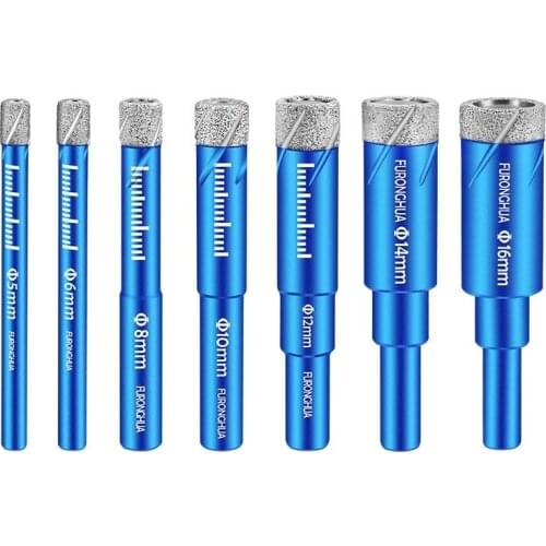 1pcs Durable Diamond Coated Core Drill Bit Dry Drilling for Glass Marble Granite Quartz Porcelain Ceramics Diamond Drill Bit Set