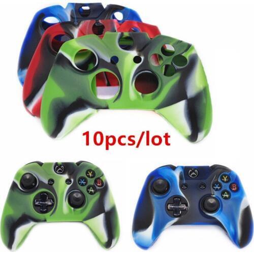 10pcs Durable Camouflage Camo Silicone Guards Soft sleeve Skin Grip Cover Case For Xbox 360 Wired Wireless Controller Protect