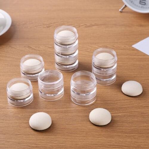 10 Connected Plastic Round Sponge Daubers Storage Case for DIY Stamping Card Making Stamping Painting Ink Crafts with OPP Bag