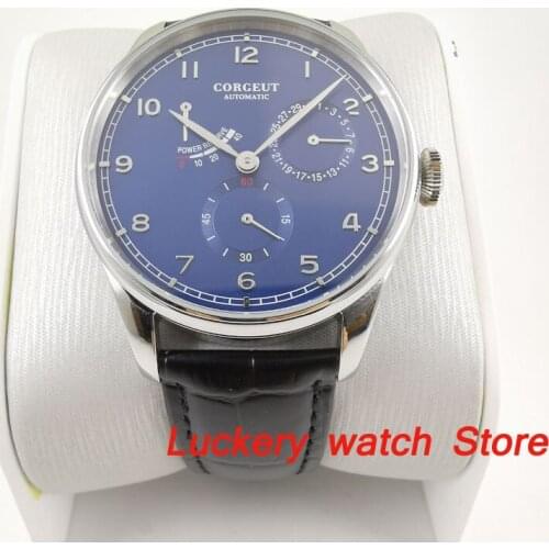 42mm corgeut new mens watch blue dial Sapphire glass date Automatic Mechanical watch-CA60
