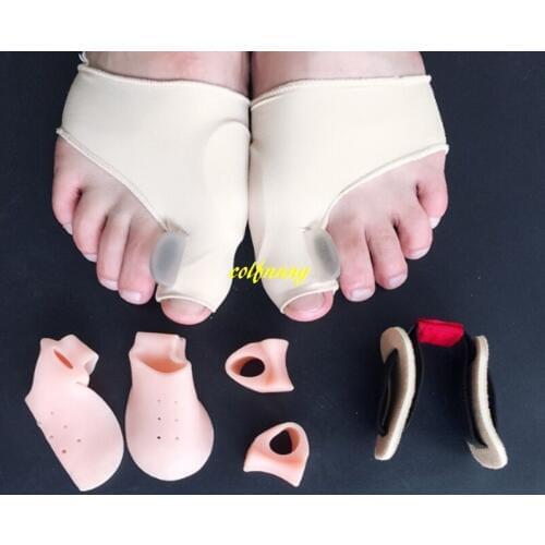 50sets/lot 7Pcs/set Foot Care Tools Hallux Valgus Correction Sets Orthopedic Silicone Toe Separator Bunion Guard Pedicure Tools