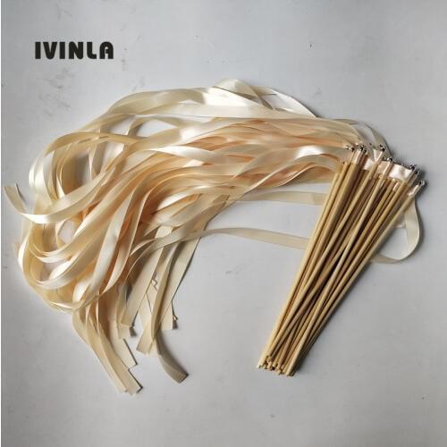 50pcs/lot Cheese color wedding wands Without Bells for wedding decoration