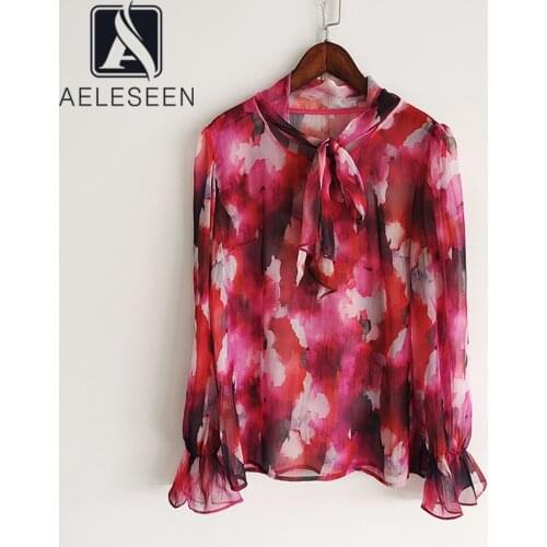 AELESEEN Red Blouses