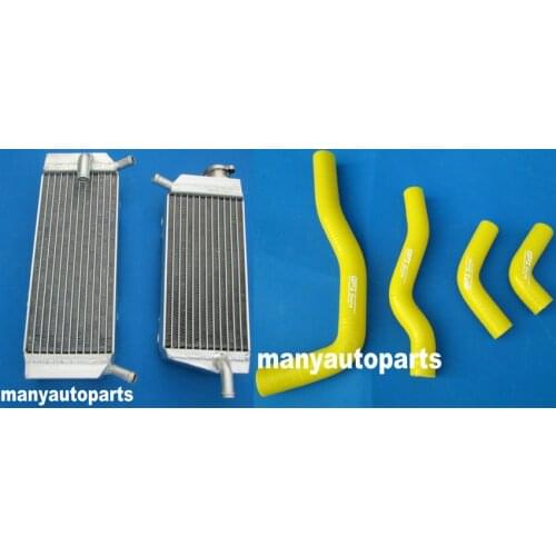 Aluminum Radiator&yellow hose FOR Honda CRF 450 X CRF450X 2005-2013 2013 2012 11 10 09 08 07 06 05