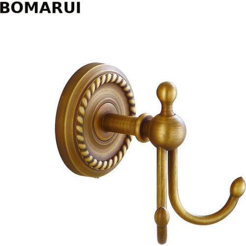 Antique Copper Brass Wall hooks racks Clothes hanger Metal Towel Robe hook Bathroom Hardware Accessories