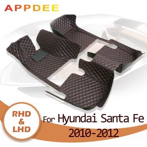 APPDEE Car floor mats for Hyundai Santa Fe (FIVE SEAT) 2010 2011 2012 Custom auto foot Pads automobile carpet cover